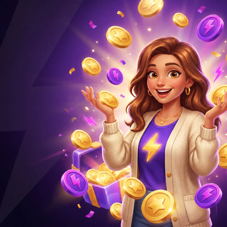 Daily login bonus icon with Gold Coins and Sweeps Coins