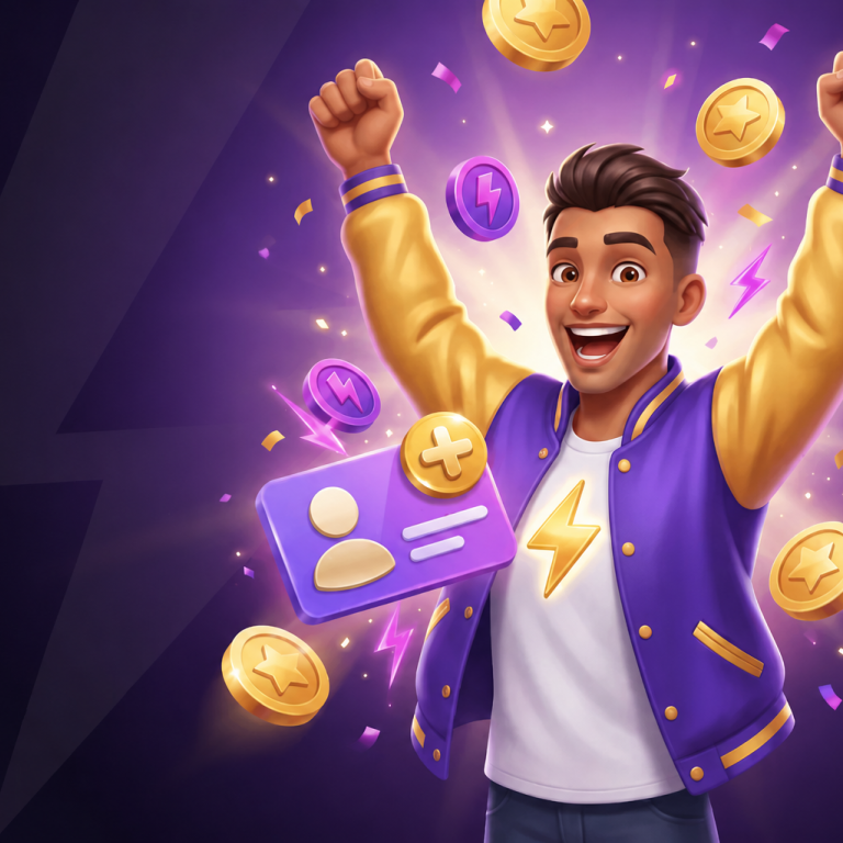 Loyalty rewards badge for BlitzMania sweepstakes players